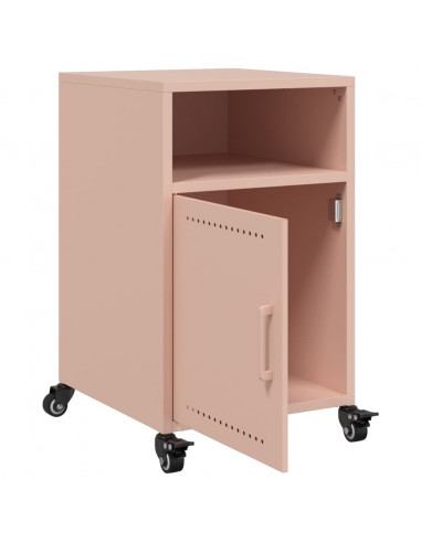 Comodino Rosa 36x39x59 cm in Acciaio