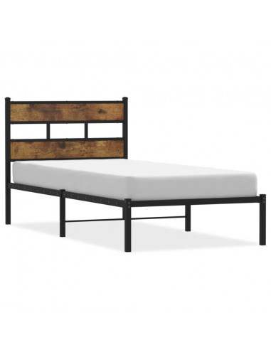 Giroletto senza Materaso in Metallo Rovere Fumo 100x200 cm