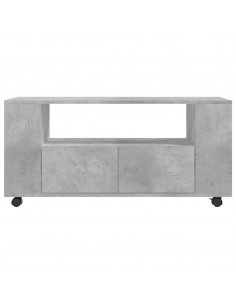 Mobile Porta TV Grigio Cemento 102x34,5x43cm Legno Multistrato