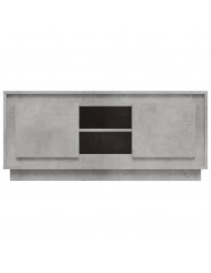 Mobile Porta TV Grigio Cemento 102x35x45cm in Legno Multistrato