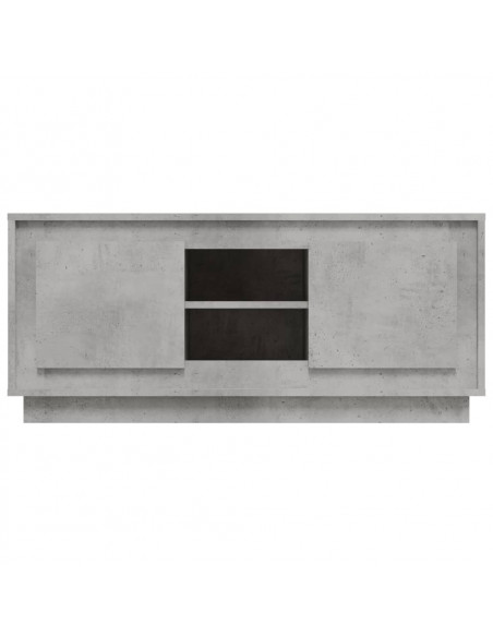 Mobile Porta TV Grigio Cemento 102x35x45cm in Legno Multistrato