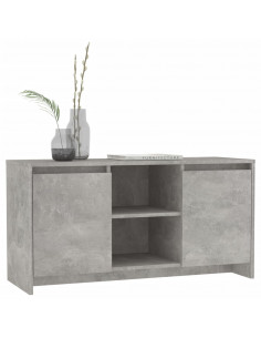 Mobile Porta TV Grigio Cemento 102x37,5x52,5 cm in Truciolato