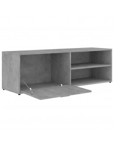 Mobile Porta TV Grigio Cemento 120x34x37cm in Legno Multistrato