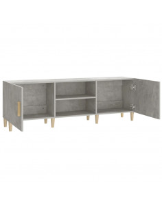 Mobile Porta TV Grigio Cemento 150x30x50cm in Legno Multistrato