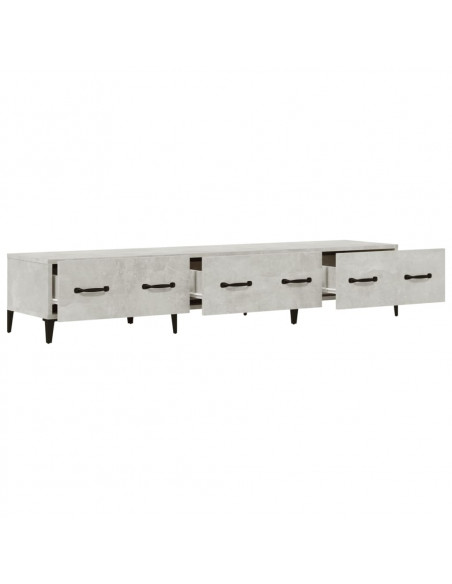 Mobile Porta TV Grigio Cemento 150x34,5x30 cm Legno Multistrato