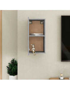 Mobile Porta TV Grigio Cemento 30,5x30x60 cm Legno Multistrato