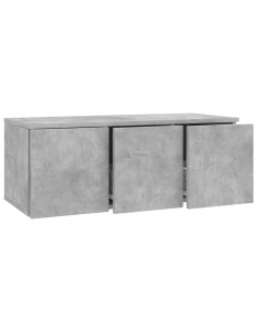 Mobile Porta TV Grigio Cemento 80x34x30 cm Legno Multistrato