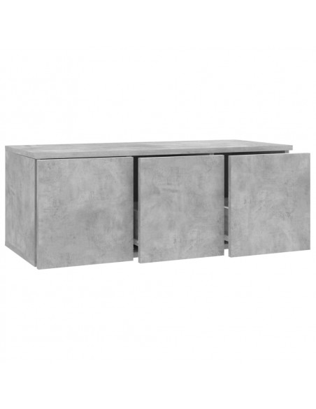 Mobile Porta TV Grigio Cemento 80x34x30 cm Legno Multistrato
