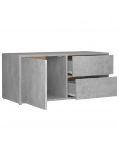 Mobile Porta TV Grigio Cemento 80x34x36 cm Legno Multistrato