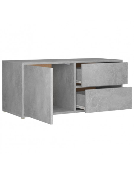 Mobile Porta TV Grigio Cemento 80x34x36 cm Legno Multistrato