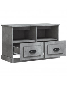Mobile Porta TV Grigio Cemento 80x35x50 cm in Legno Multistrato