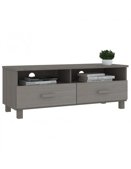 Mobile Porta TV Grigio Chiaro 106x40x40 cm in Massello di Pino
