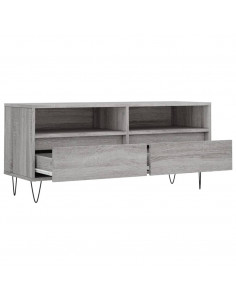 Mobile Porta TV Grigio Sonoma 100x34,5x44,5cm Legno Multistrato