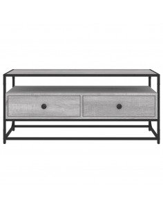 Mobile Porta TV Grigio Sonoma 100x35x45 cm in Legno Multistrato
