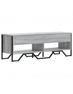 Mobile Porta TV Grigio Sonoma 122x34x41cm in Legno Multistrato