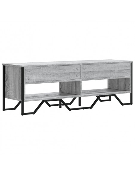Mobile Porta TV Grigio Sonoma 122x34x41cm in Legno Multistrato