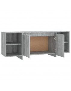 Mobile Porta TV Grigio Sonoma 130x35x50 cm in Truciolato