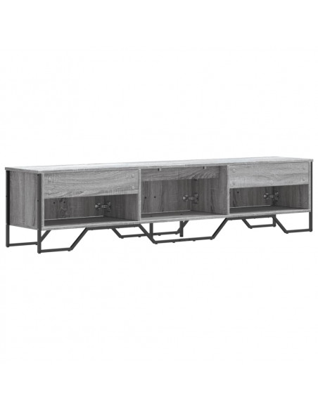 Mobile Porta TV Grigio Sonoma 180x34x41cm in Legno Multistrato