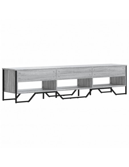 Mobile Porta TV Grigio Sonoma 180x34x41cm in Legno Multistrato