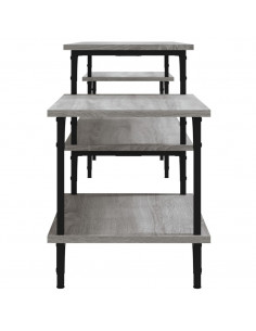 Mobile Porta TV Grigio Sonoma 197x35x52 cm in Legno Multistrato