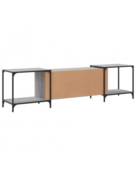 Mobile Porta TV Grigio Sonoma 203x37x50 cm in Legno Multistrato
