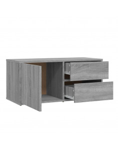 Mobile Porta TV Grigio Sonoma 80x34x36 cm in Legno Multistrato