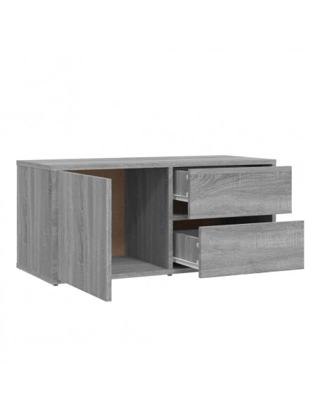 Mobile Porta TV Grigio Sonoma 80x34x36 cm in Legno Multistrato