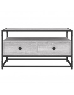 Mobile Porta TV Grigio Sonoma 80x35x45 cm in Legno Multistrato