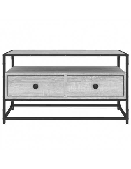 Mobile Porta TV Grigio Sonoma 80x35x45 cm in Legno Multistrato