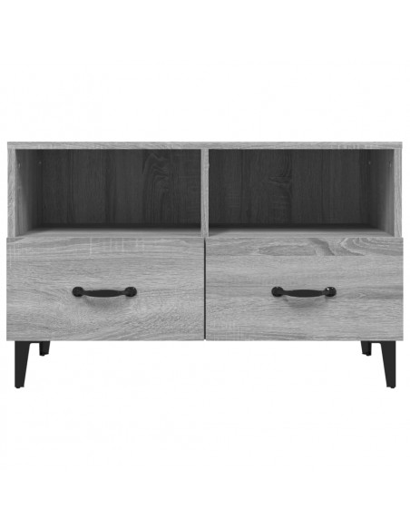 Mobile Porta TV Grigio Sonoma 80x36x50 cm in Legno Multistrato