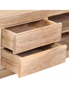 Mobile Porta TV in Legno di Acacia 120x30x40cm Marrone Chiaro