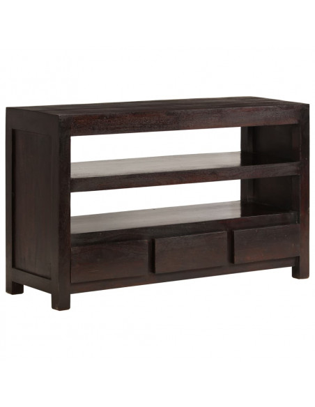 Mobile Porta TV in Legno di Acacia 120x30x40cm Marrone Scuro