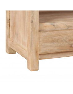 Mobile Porta TV in Legno di Acacia 90x30x55 cm Marrone Chiaro