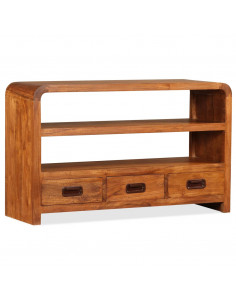 Mobile Porta TV in Legno Massello di Acacia 90x30x55 cm