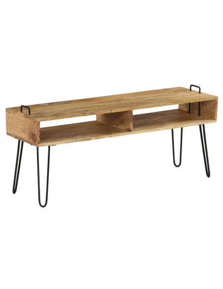 Mobile Porta TV in Legno Massello di Mango 110x35x45 cm