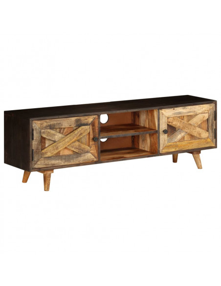 Mobile Porta TV in Legno Massello di Mango 140x30x45 cm