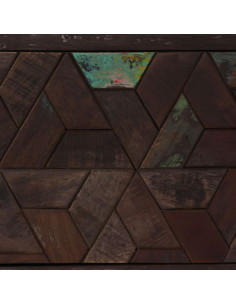 Mobile Porta TV in Legno Massello di Recupero 140x30x45 cm