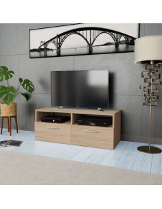 Mobile Porta TV in Legno Multistrato 95x35x36 cm Rovere