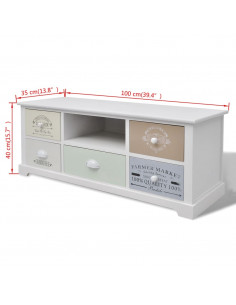 Mobile Porta TV in Stile Francese in Legno