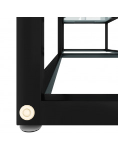 Mobile Porta TV Marmo Bianco 140x40x40,5 cm in Vetro Temperato