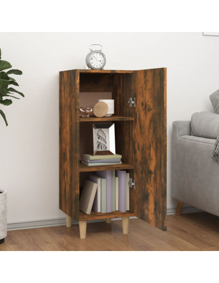 Credenza Rovere Fumo 34,5x34x90 cm in Legno Multistrato