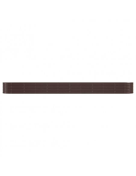 Letto Giardino Acciaio Verniciato a Polvere 440x80x36cm Marrone