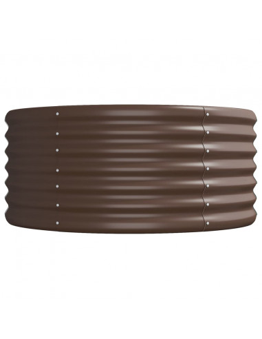 Letto Giardino Acciaio Verniciato a Polvere 440x80x36cm Marrone