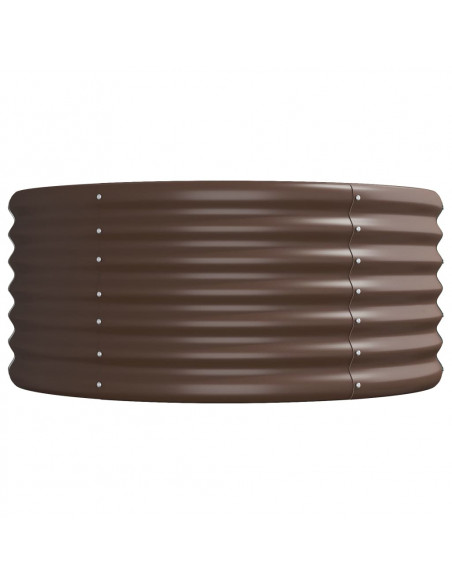Letto Giardino Acciaio Verniciato a Polvere 440x80x36cm Marrone