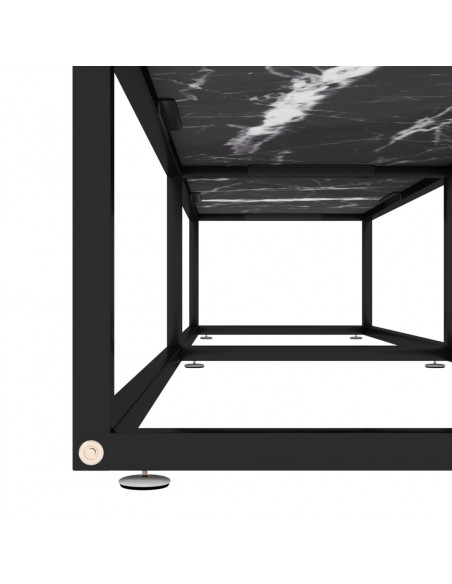 Mobile Porta TV Marmo Nero 180x40x40,5 cm in Vetro Temperato
