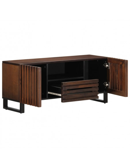 Mobile Porta TV Marrone 100x34x46 cm in Legno di Mango