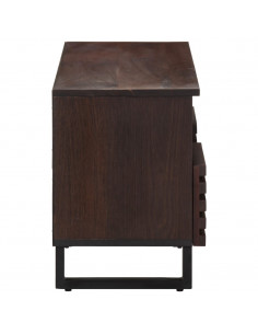 Mobile Porta TV Marrone 100x34x46 cm in Legno di Mango