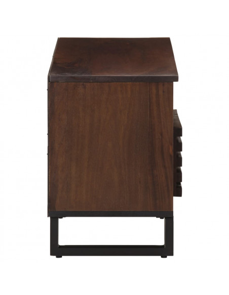 Mobile Porta TV Marrone 100x34x46 cm in Legno di Mango