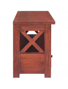 Mobile Porta TV Marrone 115x30x40cm in Legno Massello di Mogano