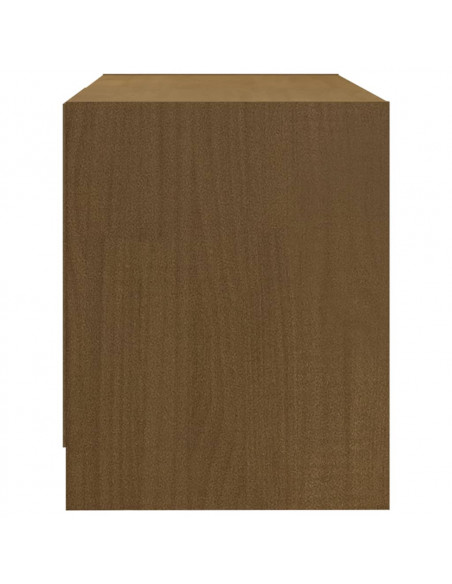 Mobile Porta TV Marrone Miele 80x31x39 cm in Legno di Pino